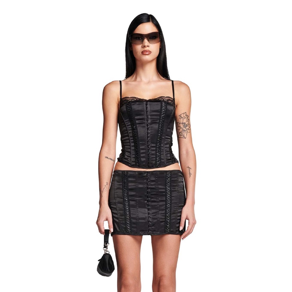 NEW W TAG I.AM.GIA corset top & skirt set. top and skirt are both extra smalls.